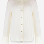 CAMICIA IN SETA STRETCH V101013150 101OWH VINCE 