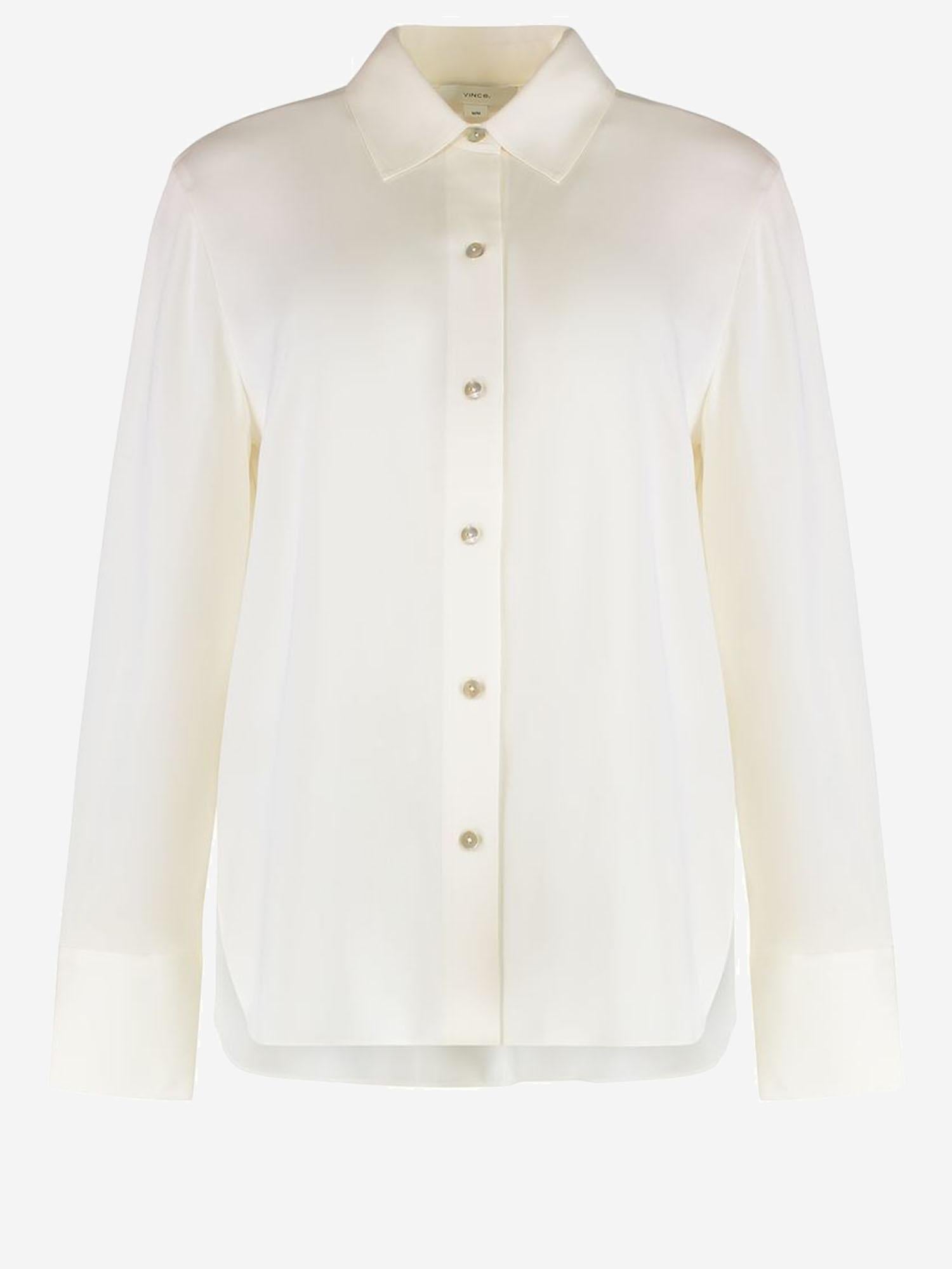 CAMICIA IN SETA STRETCH V101013150 101OWH VINCE 