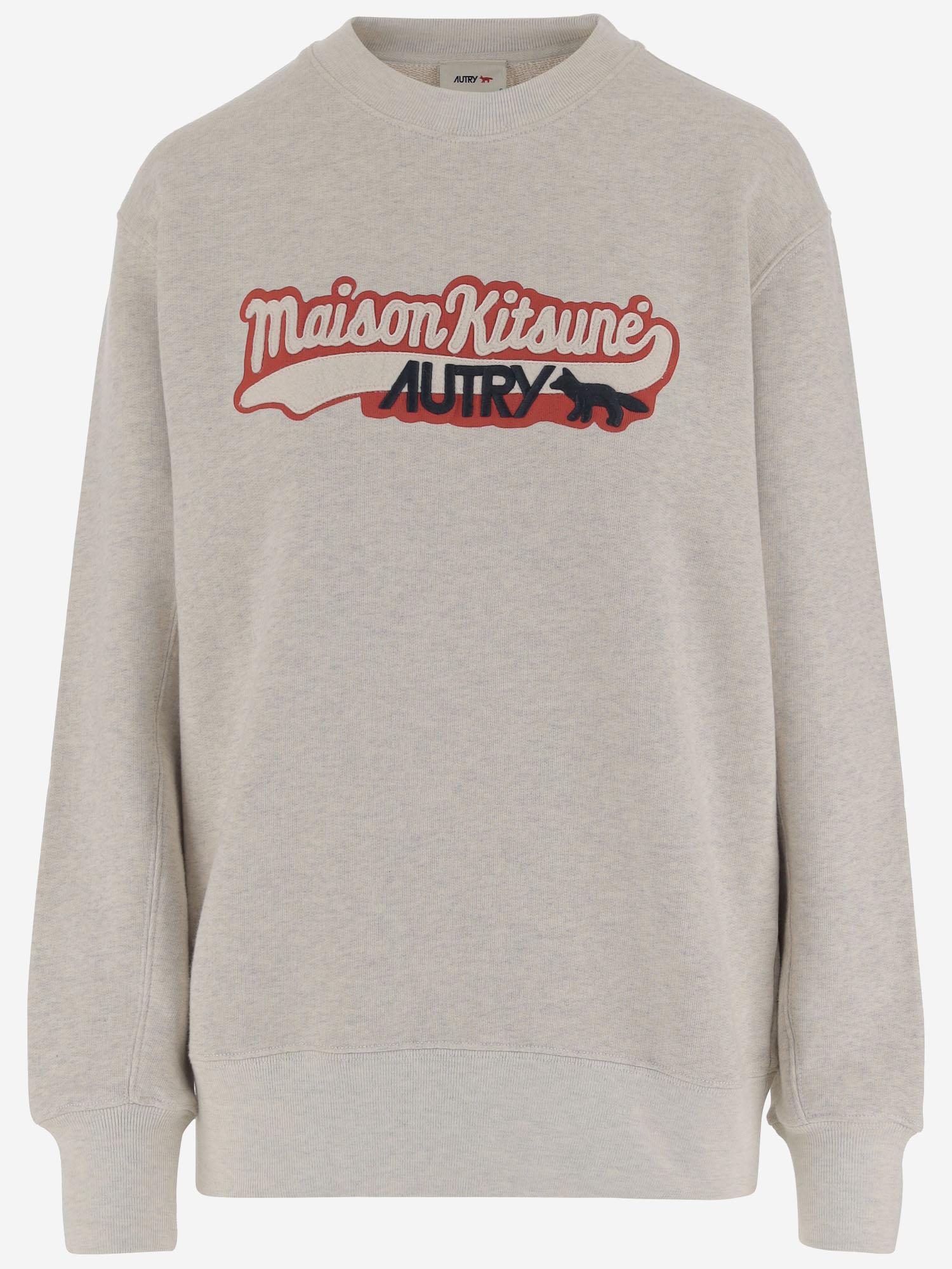 FELPA IN COTONE AUTRY X MAISON KITSUNE SWPXMK1M MELANGE AUTRY 