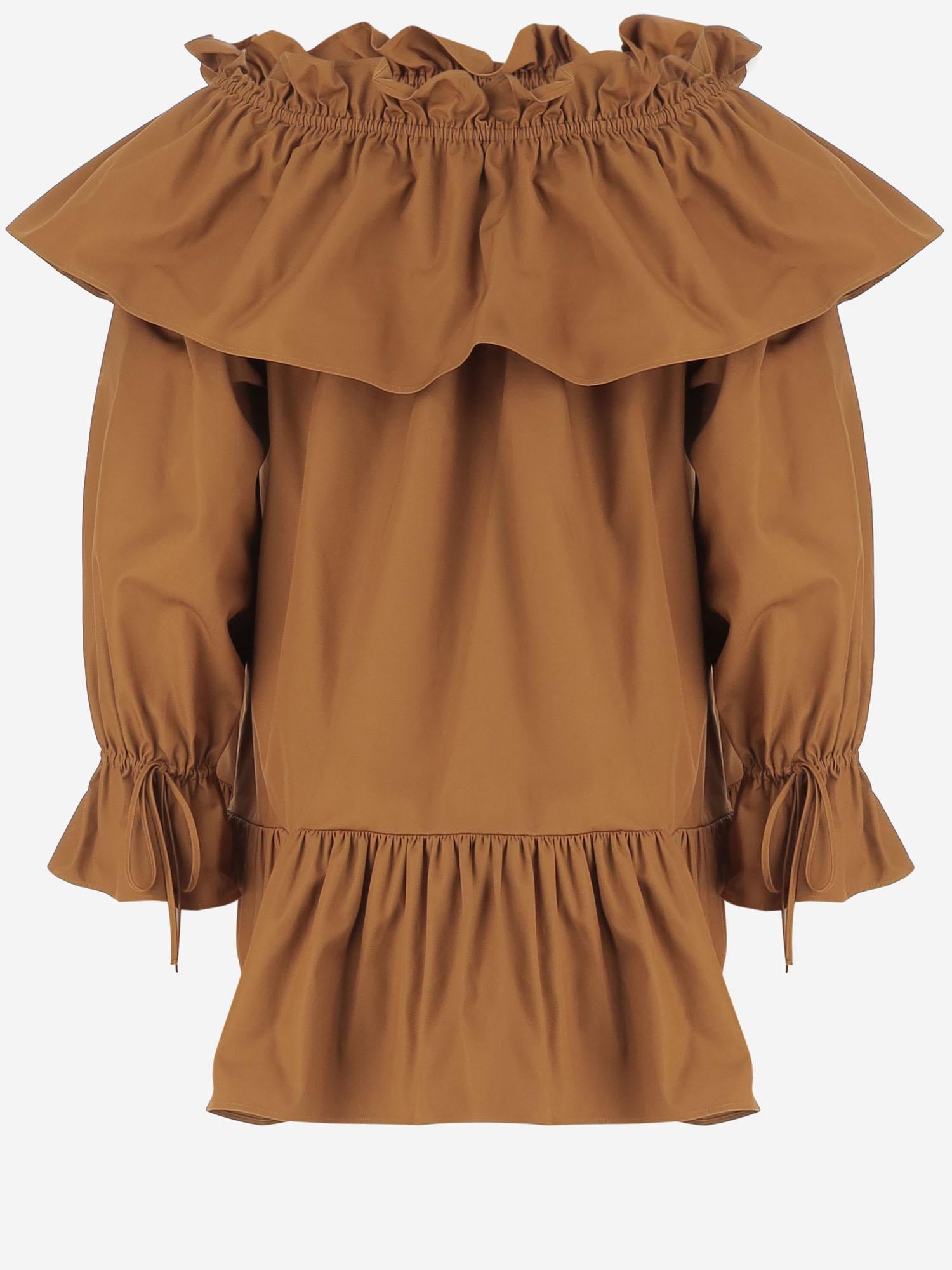 ABITO A BALZE IN TWILL DI COTONE 820312 Y3A992498 SAINT LAURENT 