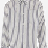 CAMICIA IN COTONE A RIGHE USH808CO0220 A074 AMI 