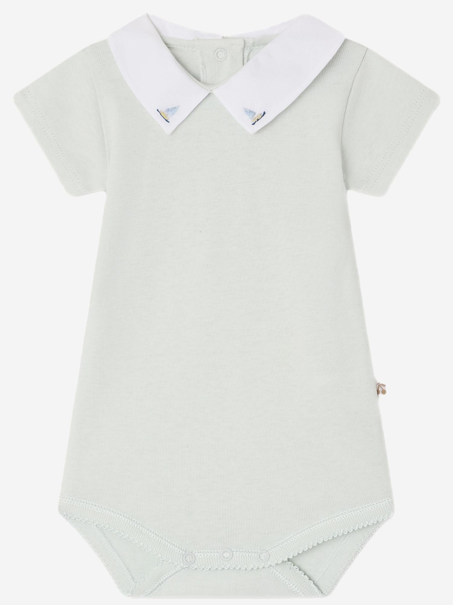 BODY IN COTONE CON COLLETTO RICAMATO S06OUNK00002 012 BONPOINT KIDS 