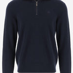 MAGLIONE IN MISTO CASHMERE STRETCH 8112131 NAVY BURBERRY 