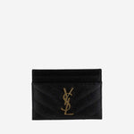 PORTACARTE CASSANDRE MATELASSÉ IN PELLE 423291 BOW011000 SAINT LAURENT 