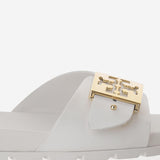 Sandali slide Buckle con logo 157872 100 TORY BURCH 