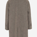 CAPPOTTO REVERSIBILE IN COTONE A SPINA DI PESCE 8117693 CLAY BROWN BURBERRY 