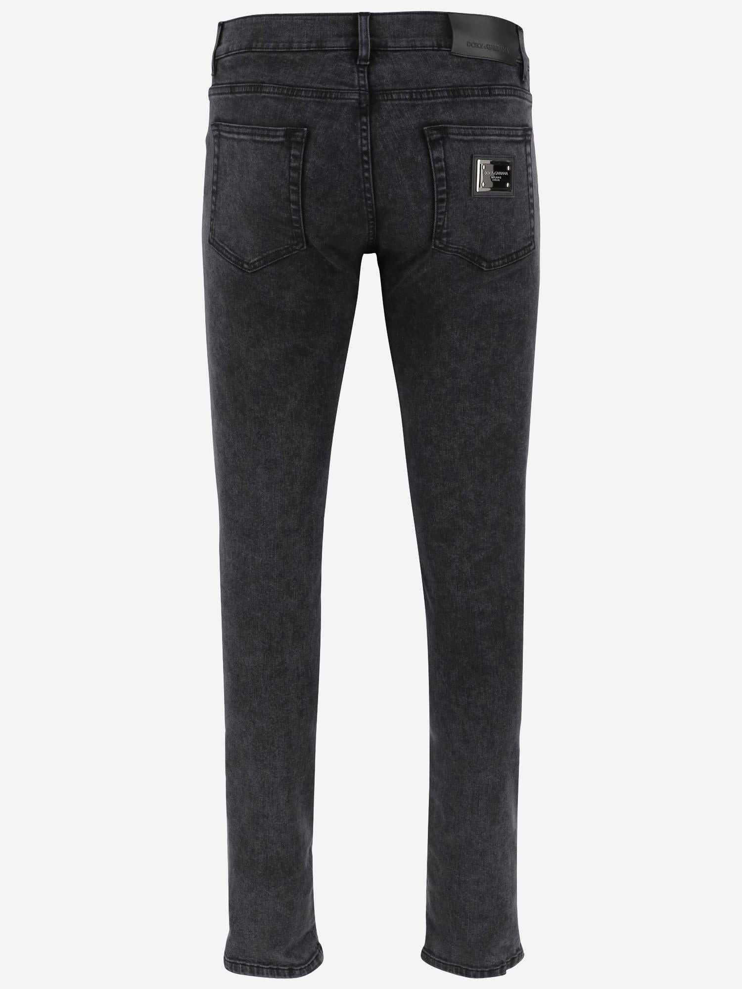 JEANS SKINNY IN COTONE STRETCH CON LOGO GY07LD G8MI6S9001 DOLCE & GABBANA 