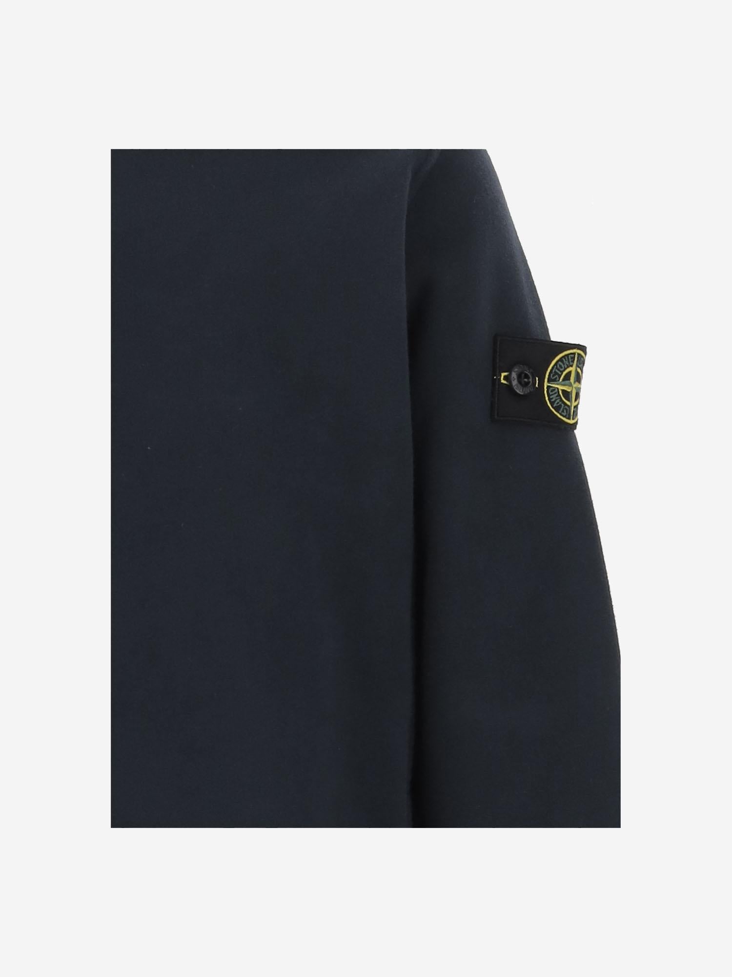 FELPA IN COTONE STRETCH CON LOGO 6100001 S0A20V0020 STONE ISLAND KIDS 
