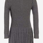 ABITO IN COTONE CON LAVORAZIONE TRECCIA E GONNA PLISSÉ 312978841 002 POLO RALPH LAUREN KIDS 