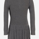ABITO IN COTONE CON LAVORAZIONE TRECCIA E GONNA PLISSÉ 312978841 002 POLO RALPH LAUREN KIDS 