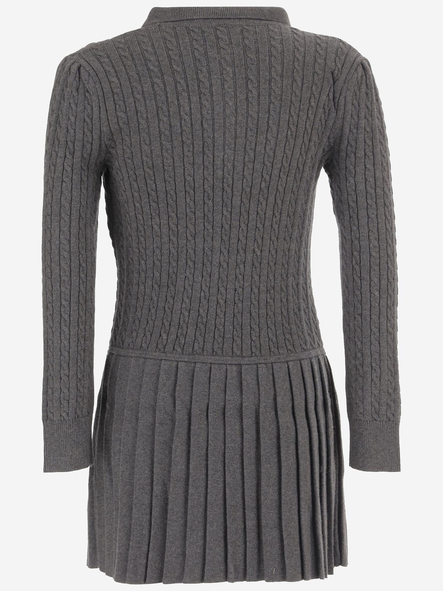 ABITO IN COTONE CON LAVORAZIONE TRECCIA E GONNA PLISSÉ 312978841 002 POLO RALPH LAUREN KIDS 