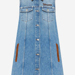 ABITO IN DENIM DI COTONE CON LOGO 1022695 1A167511D800 VERSACE 