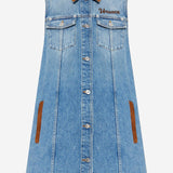ABITO IN DENIM DI COTONE CON LOGO 1022695 1A167511D800 VERSACE 