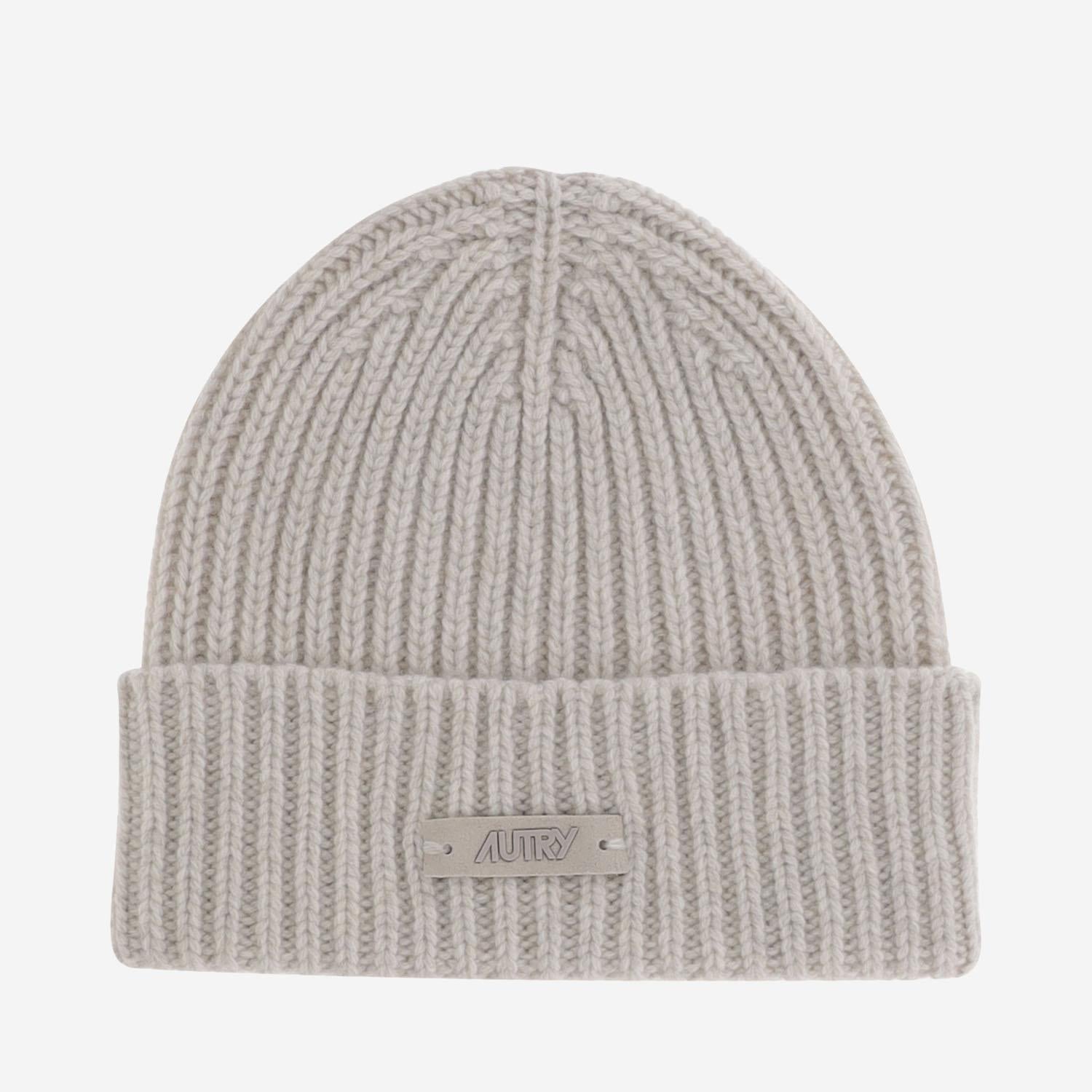 BEANIE IN LANA CON LOGO BEPUT7KS CREAM AUTRY 