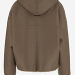 GIACCA REVERSIBILE IN SHEARLING 25069 300MASTICE BLANCHA 