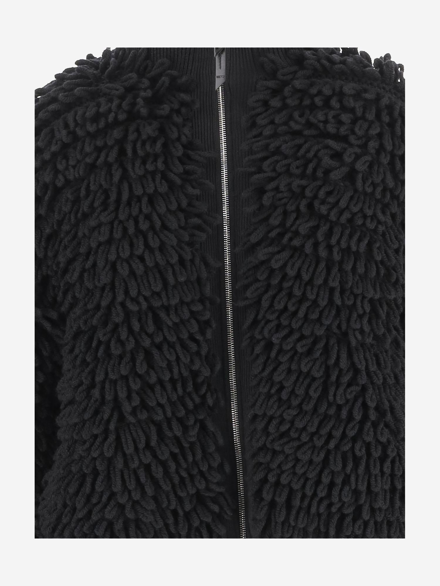 GIACCA IN LANA E ACRILICO CON EFFETTO PELLICCIA RASATA 9B00004M6567 999 MONCLER 