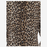 CAMICIA IN SETA CON MOTIVO ANIMALIER Q588E231 NATURAL EQUIPMENT 