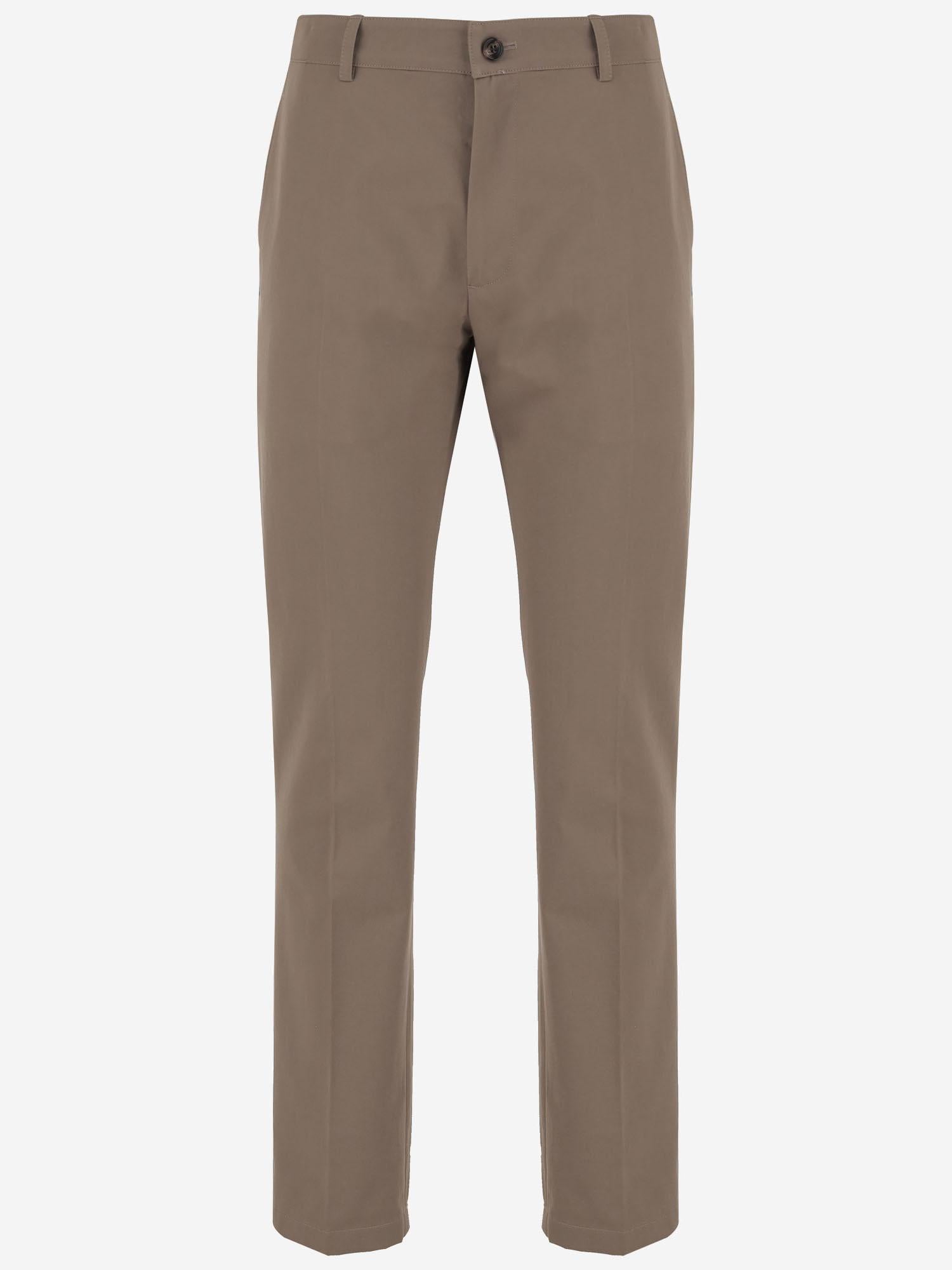 PANTALONI IN COTONE 8115462 CLAY BROWN BURBERRY 