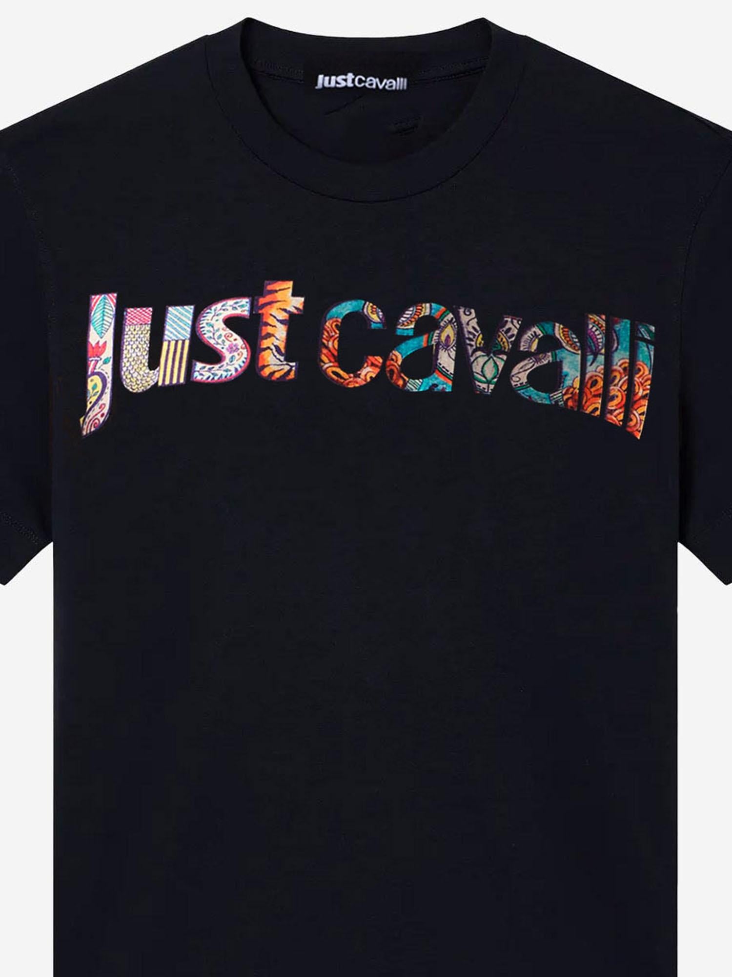 T-SHIRT IN COTONE CON LOGO 80PAHT03 CJ500899 JUST CAVALLI 