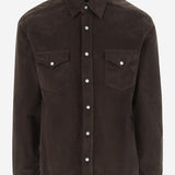 Camicia in velluto di cotone TEXANA6 75V1530 GHERARDI 