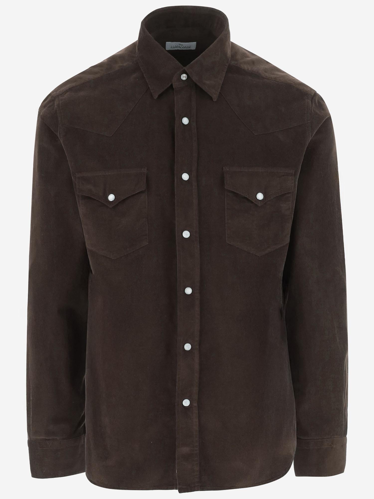 Camicia in velluto di cotone TEXANA6 75V1530 GHERARDI 