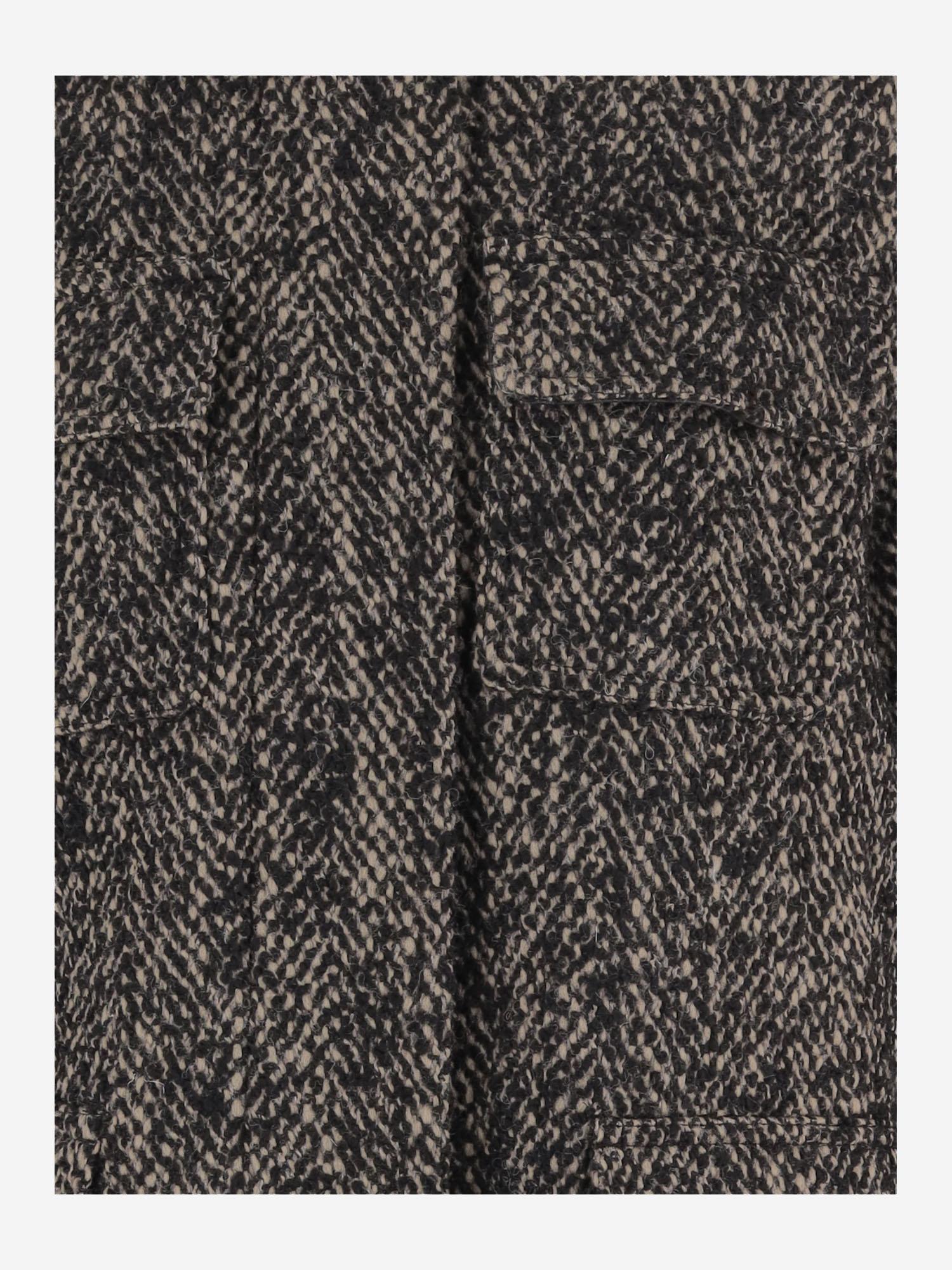 CAPPOTTO IN MISTO LANA CON MOTIVO SPIGATO ANGIO12334 003 MAX MARA 