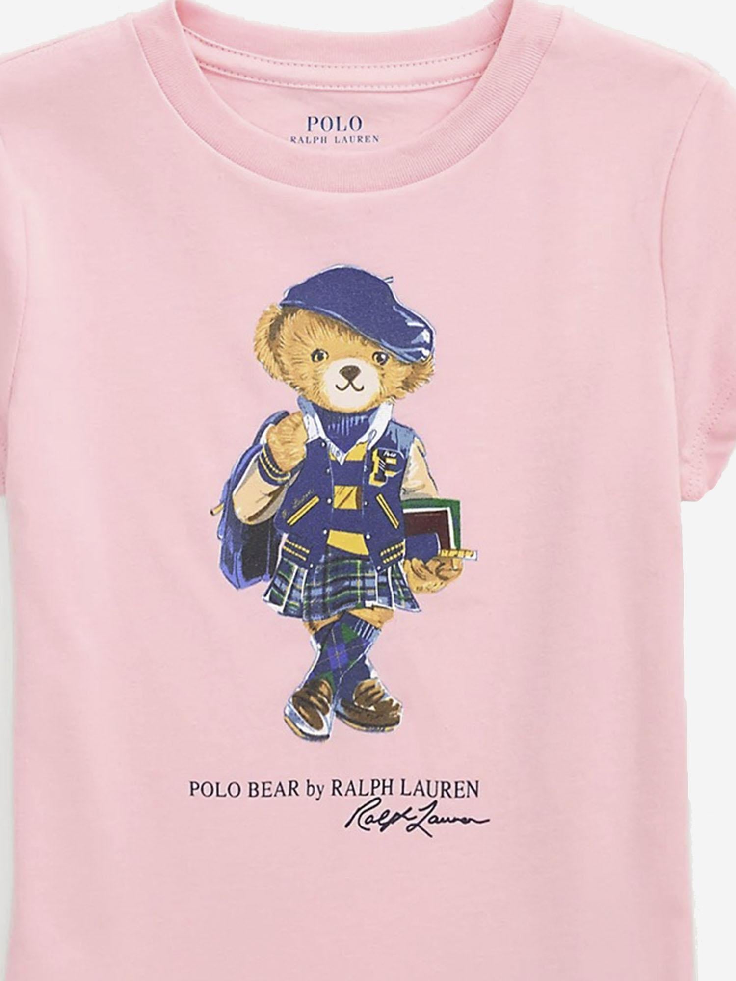 T-shirt in cotone con stampa Polo Bear 312961230 001 POLO RALPH LAUREN KIDS 