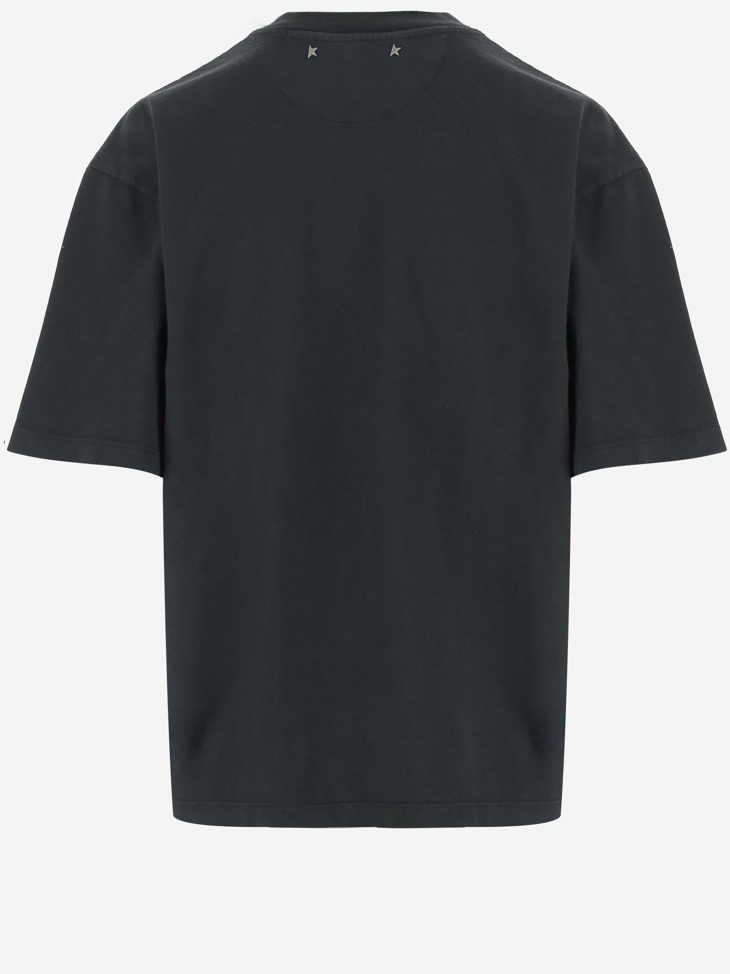 T-SHIRT IN COTONE CON CRISTALLI GWP01874 P00189790456 GOLDEN GOOSE 