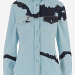 CAMICIA IN COTONE CON MOTIVO TIE-DYE DAM26TU5 BLUE DONT @ ME 