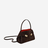 BORSA A SPALLA HUG SOFT IN SUEDE 219816 035 SALVATORE FERRAGAMO 