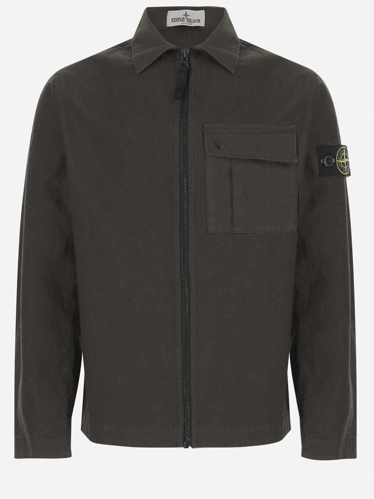 CAMICIA IN COTONE STRETCH 1200001 S0001V0054 STONE ISLAND KIDS 