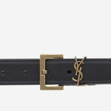 CINTURA IN PELLE CASSANDRE 634440 DTI0W1000 SAINT LAURENT 