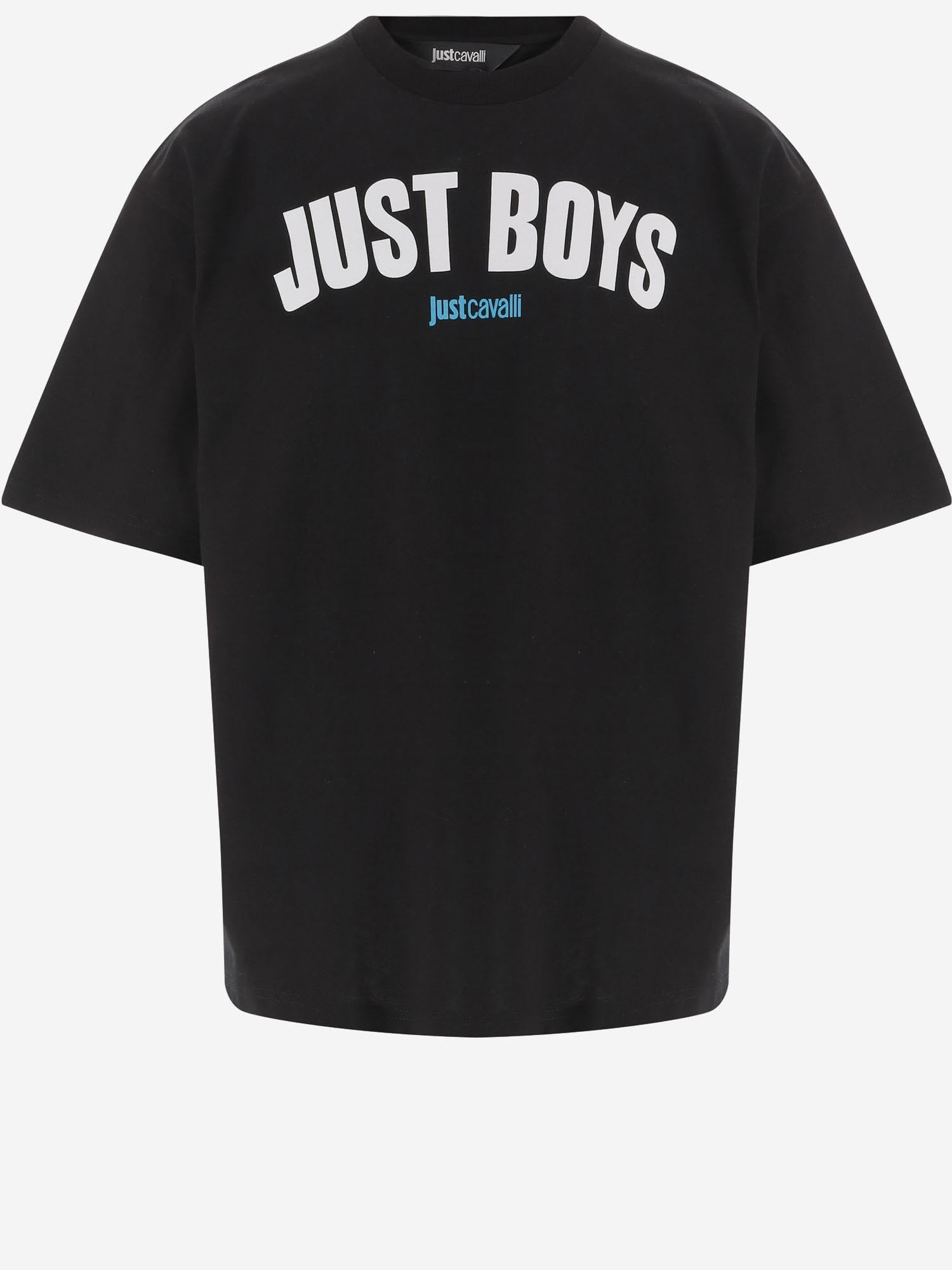 T-SHIRT IN COTONE CON STAMPA 80OAHT12 CJ518899 JUST CAVALLI 