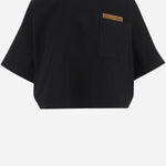 T-shirt corta in jersey di cotone 840748 V4N501000 BOTTEGA VENETA 