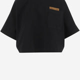 T-shirt corta in jersey di cotone 840748 V4N501000 BOTTEGA VENETA 