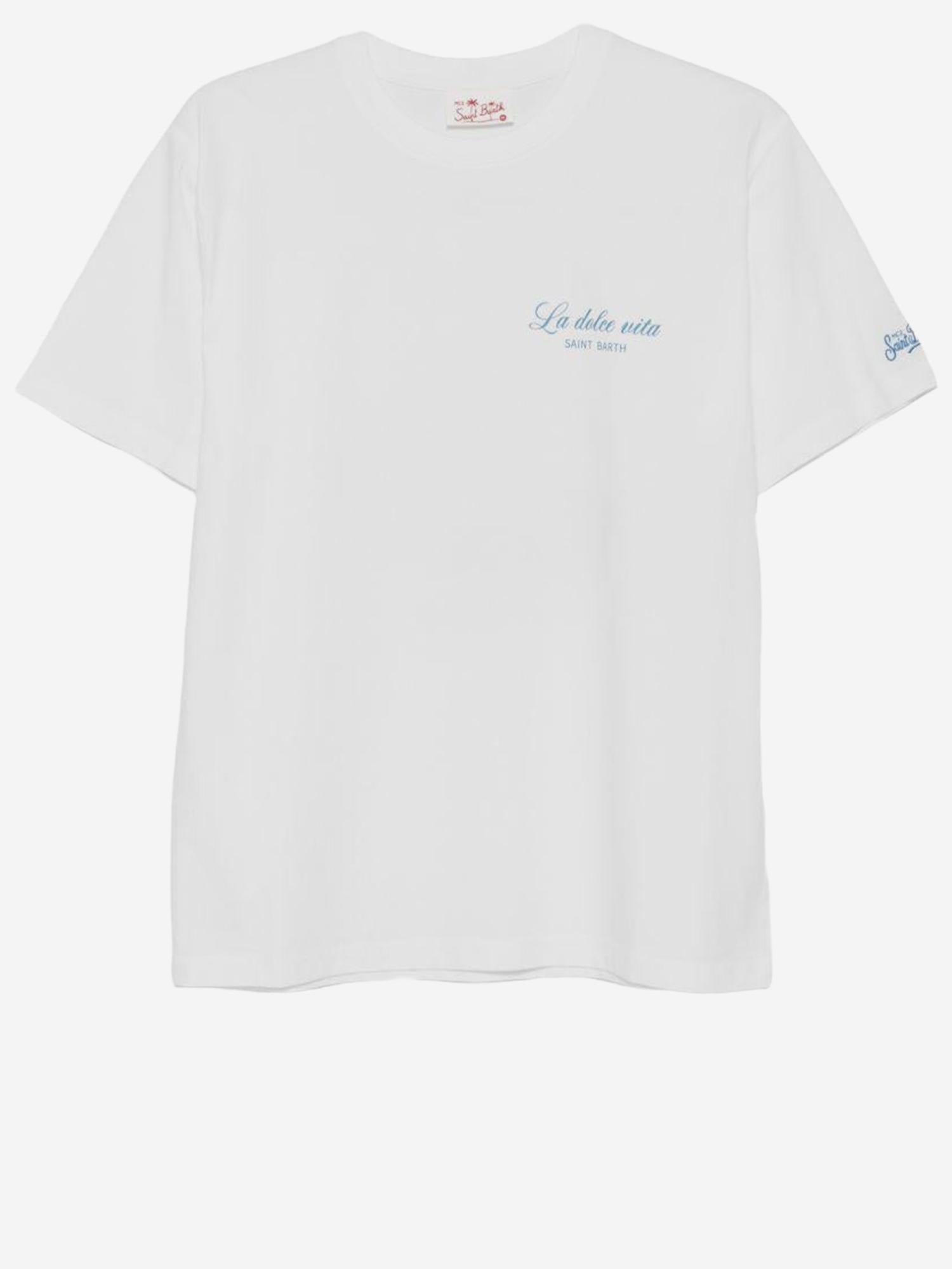 T-SHIRT IN COTONE CON STAMPA PRL0002 00932L MC2 SAINT BARTH 