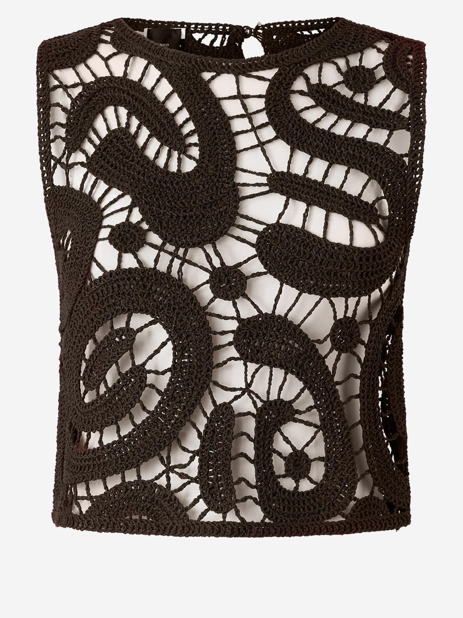 Top in crochet geometrico 106438 A354M05 PINKO 