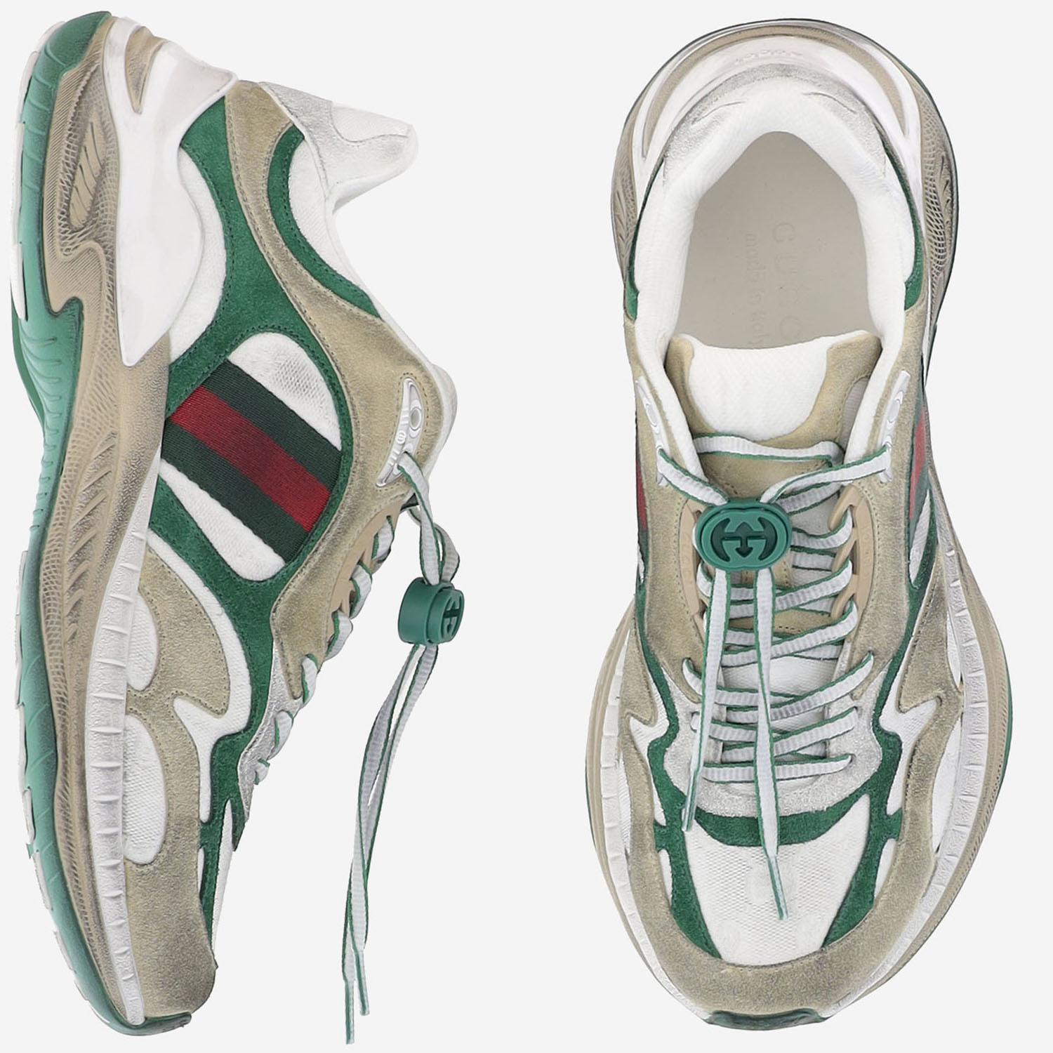 SNEAKERS IN PELLE CON DETTAGLIO WEB 853709 AAGGM9251 GUCCI 