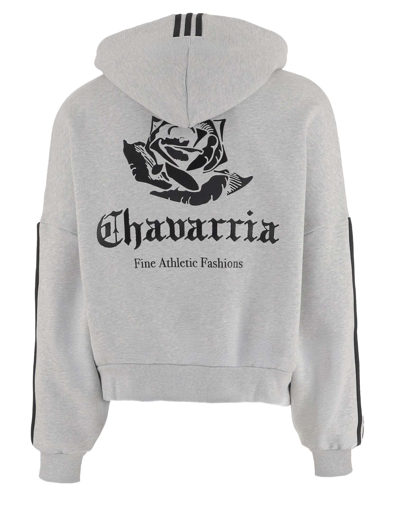 FELPA CON ZIP IN COTONE STRETCH CON LOGO KV2250 BLACK/WHITE ADIDAS X WILLY CHAVARRIA 