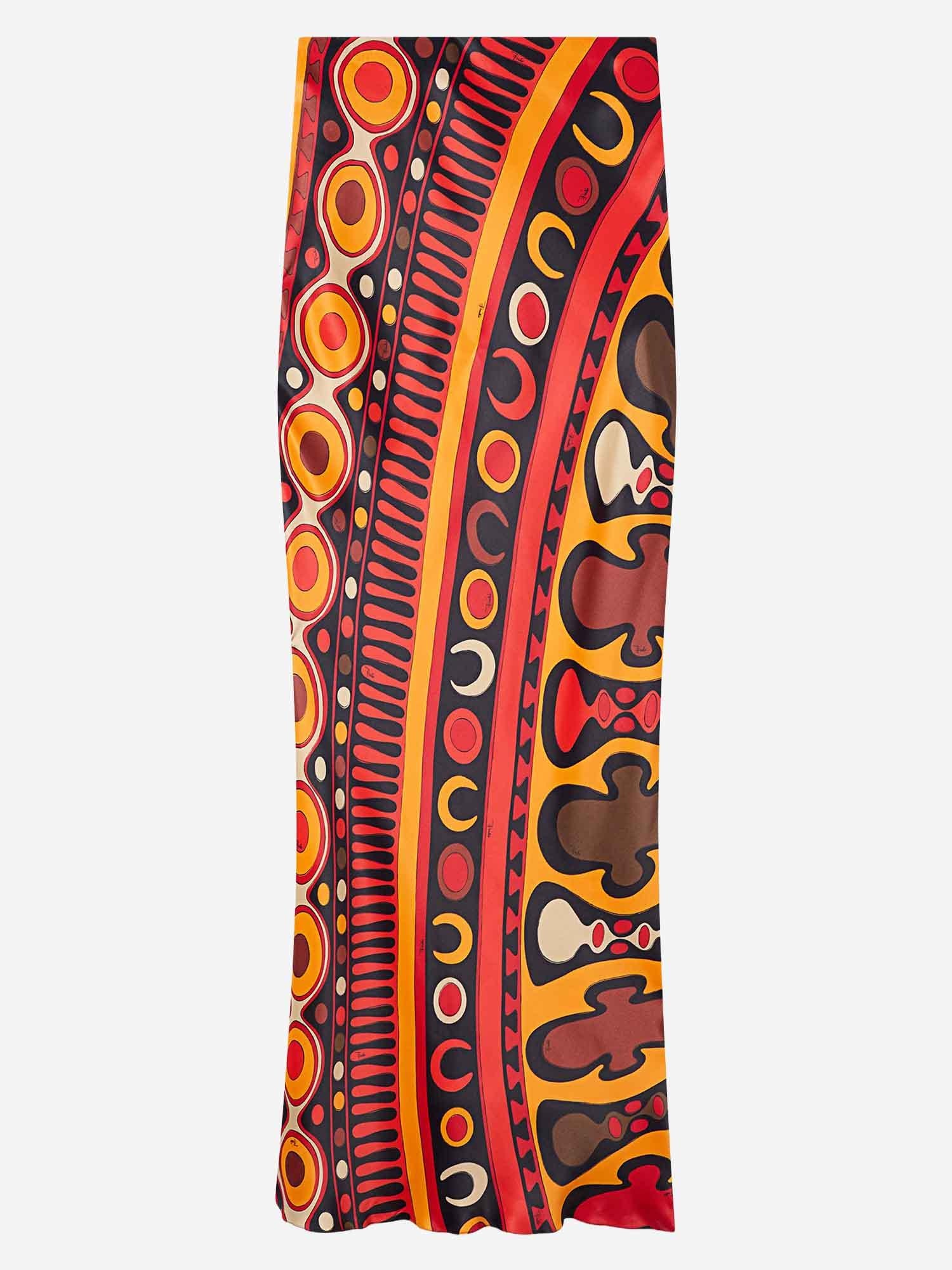 GONNA IN RASO CON STAMPA SOLEIL 6HRW066H888 065 EMILIO PUCCI 