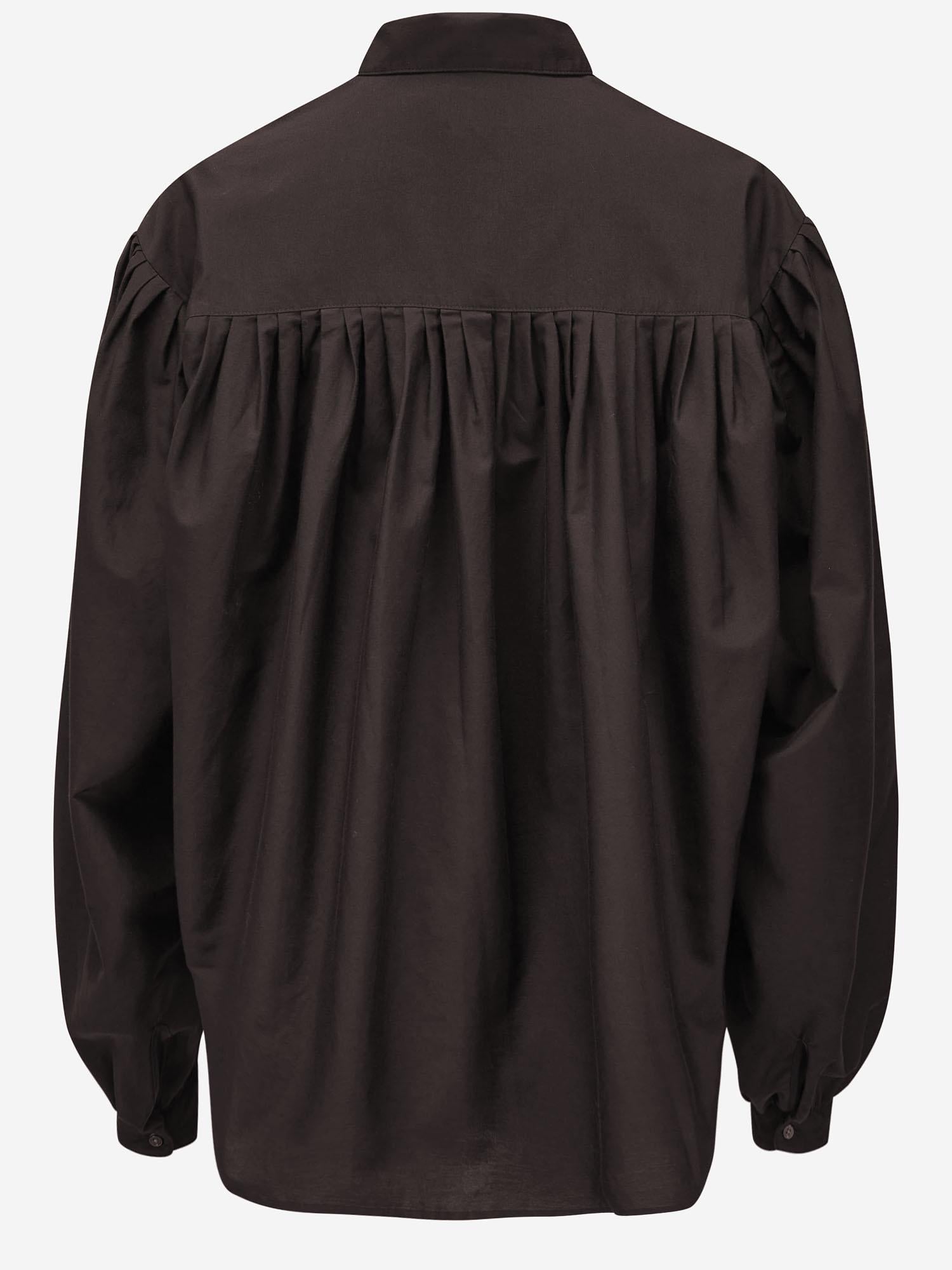 CAMICIA IN COTONE E SETA CON MANICHE ARRICCIATE 211971508 500 POLO RALPH LAUREN 