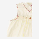 TOP SENZA MANICHE IN COTONE CON BORDI RICAMATI S06GBLW00030 103 BONPOINT KIDS 
