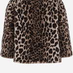 CAPPOTTO IN PELLICCIA SINTETICA CON MOTIVO ANIMALIER EF82 LEO005 UNCOMMON 