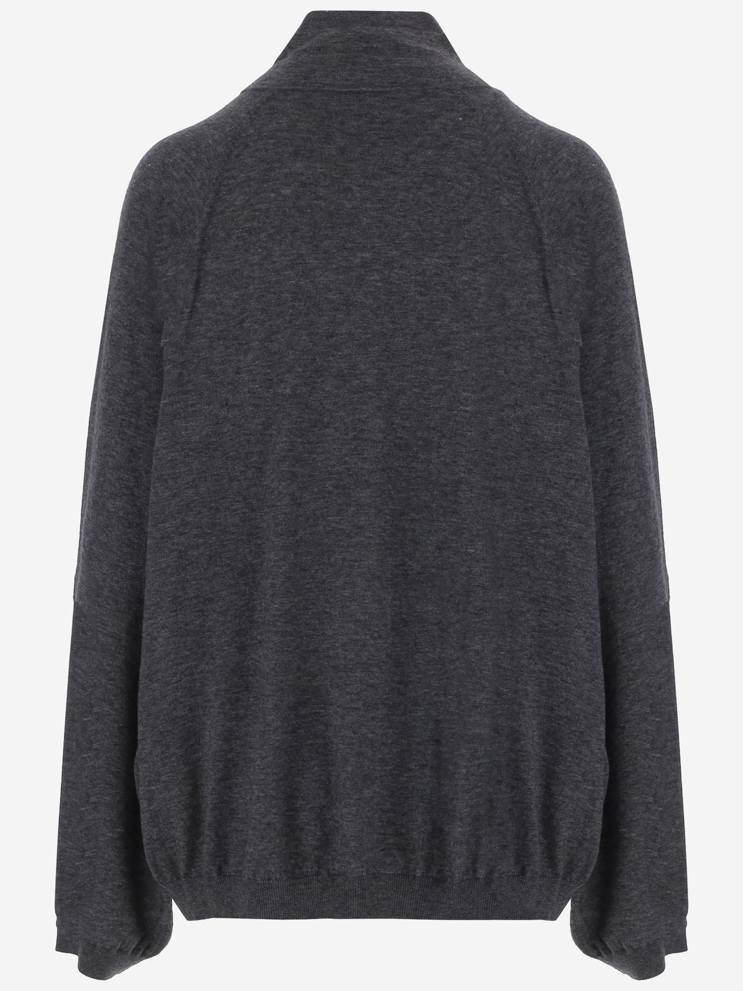 GIACCA AMPIA IN MISTO LANA CAFS21825107 134 THE FRANKIE SHOP 