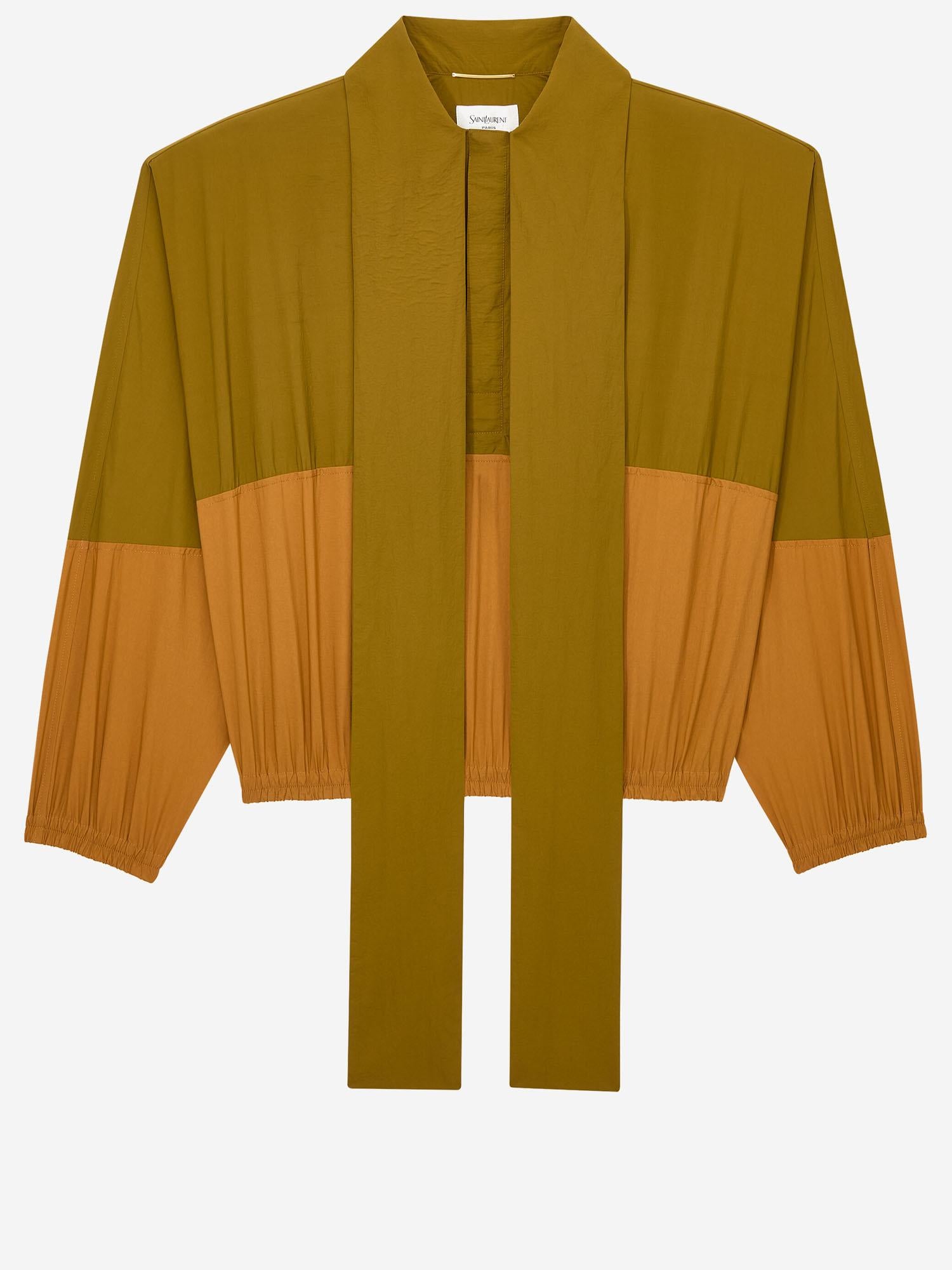 Giacca a vento in faille di nylon 856268 Y6J183518 SAINT LAURENT 