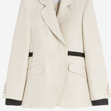 GIACCA IN LINO CON PROFILI A CONTRASTO MXSNEUTRO 002 MAX MARA 
