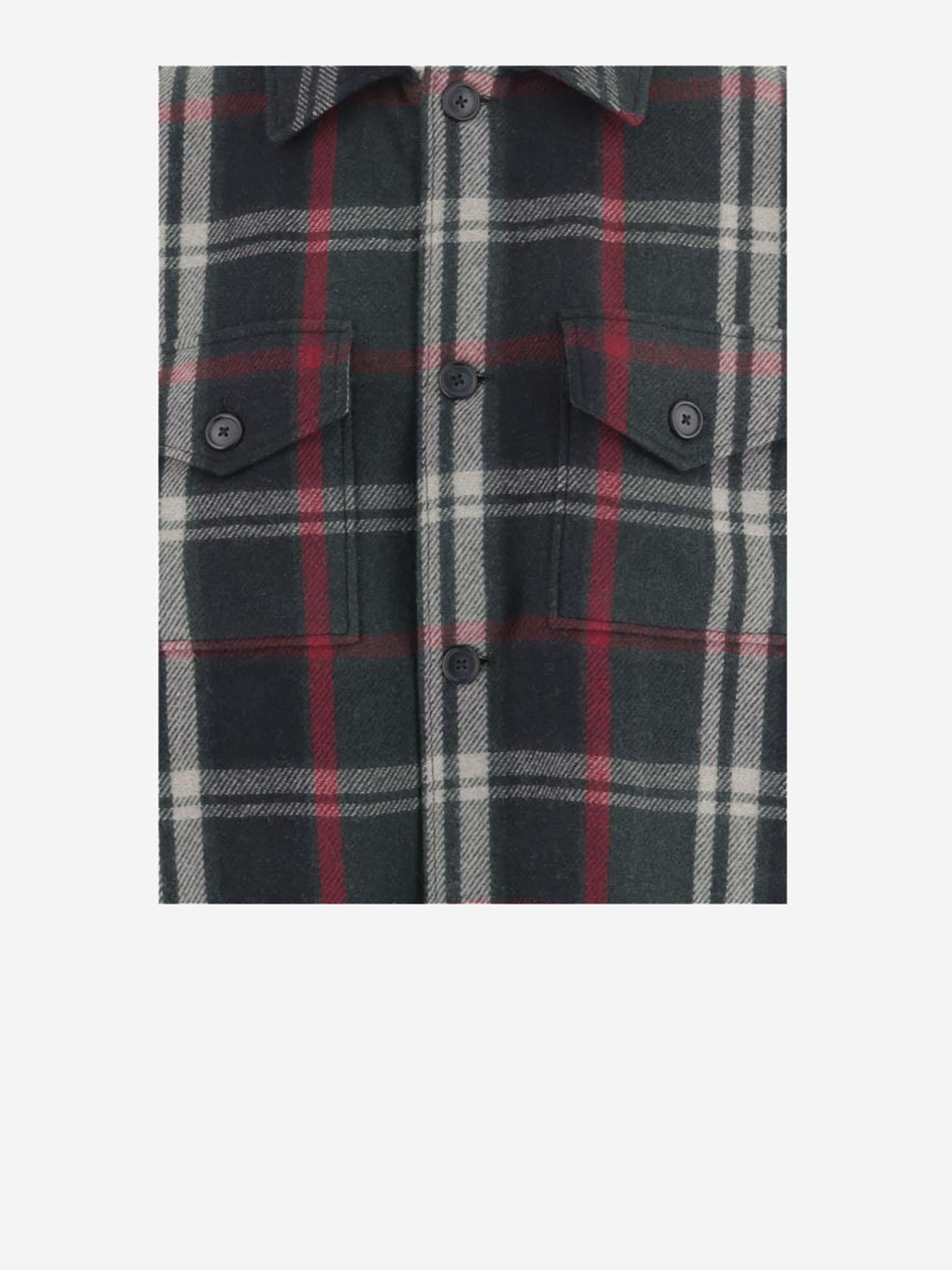 CAMICIA IN MISTO LANA CON MOTIVO CHECK 211971524 001 POLO RALPH LAUREN 