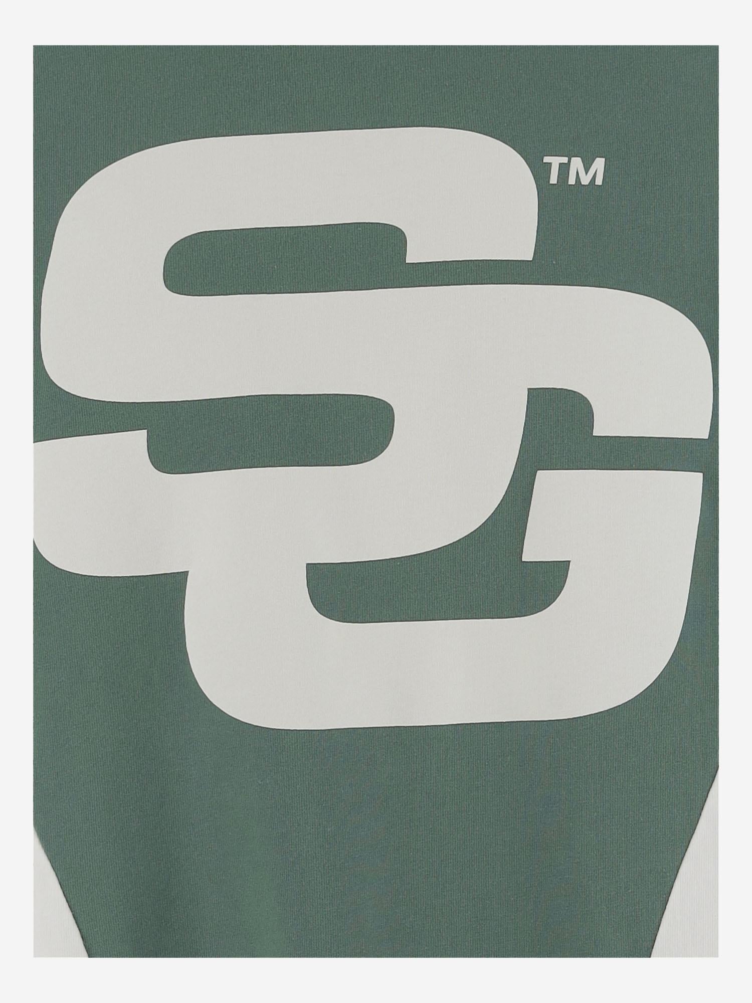 T-SHIRT IN COTONE CON LOGO SG2510106 HUNTERGREENCANNOLICREAM SUMMER GAMES 