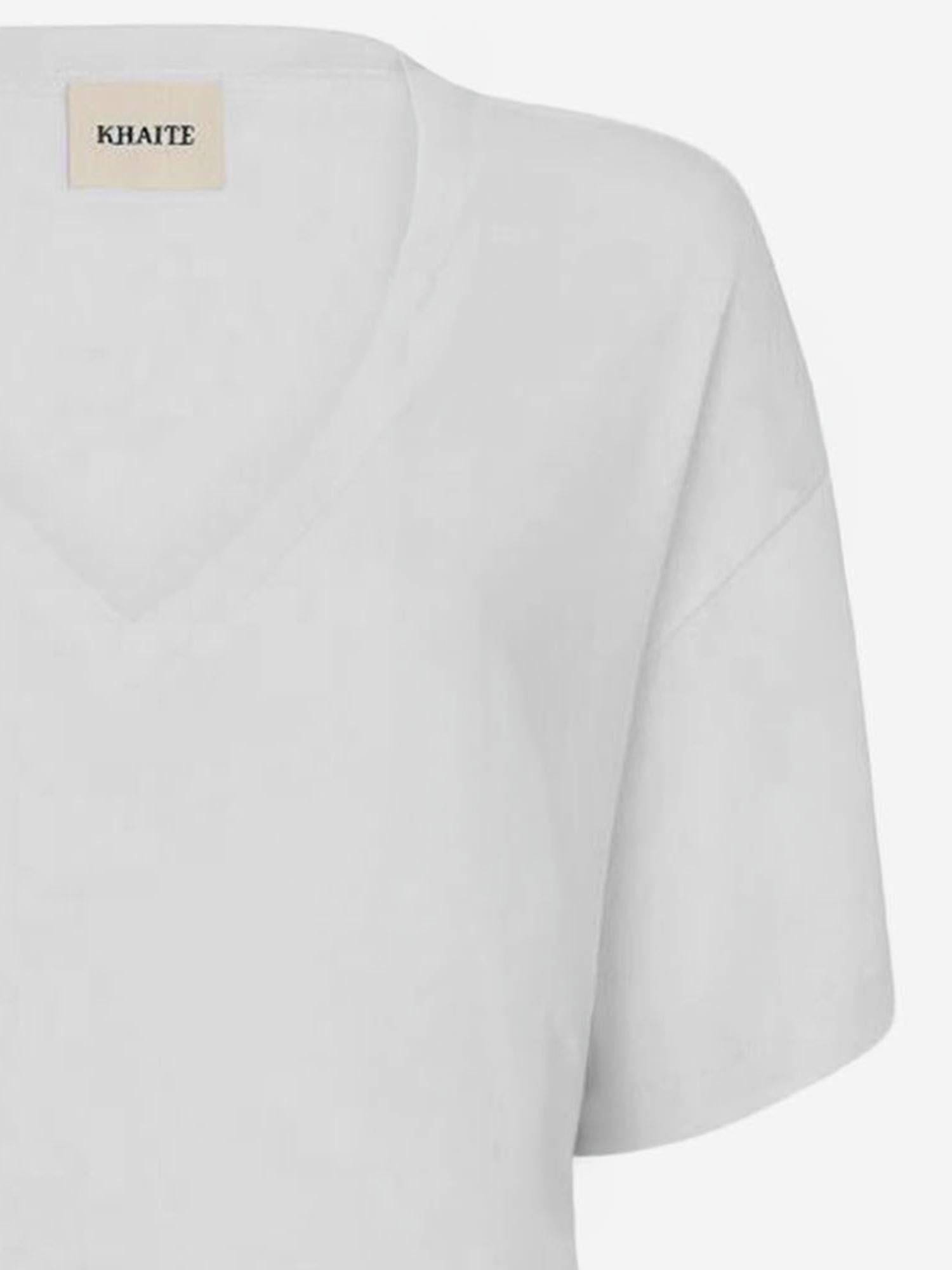 T-SHIRT LINDA IN COTONE E CASHMERE 181251015 100 KHAITE 