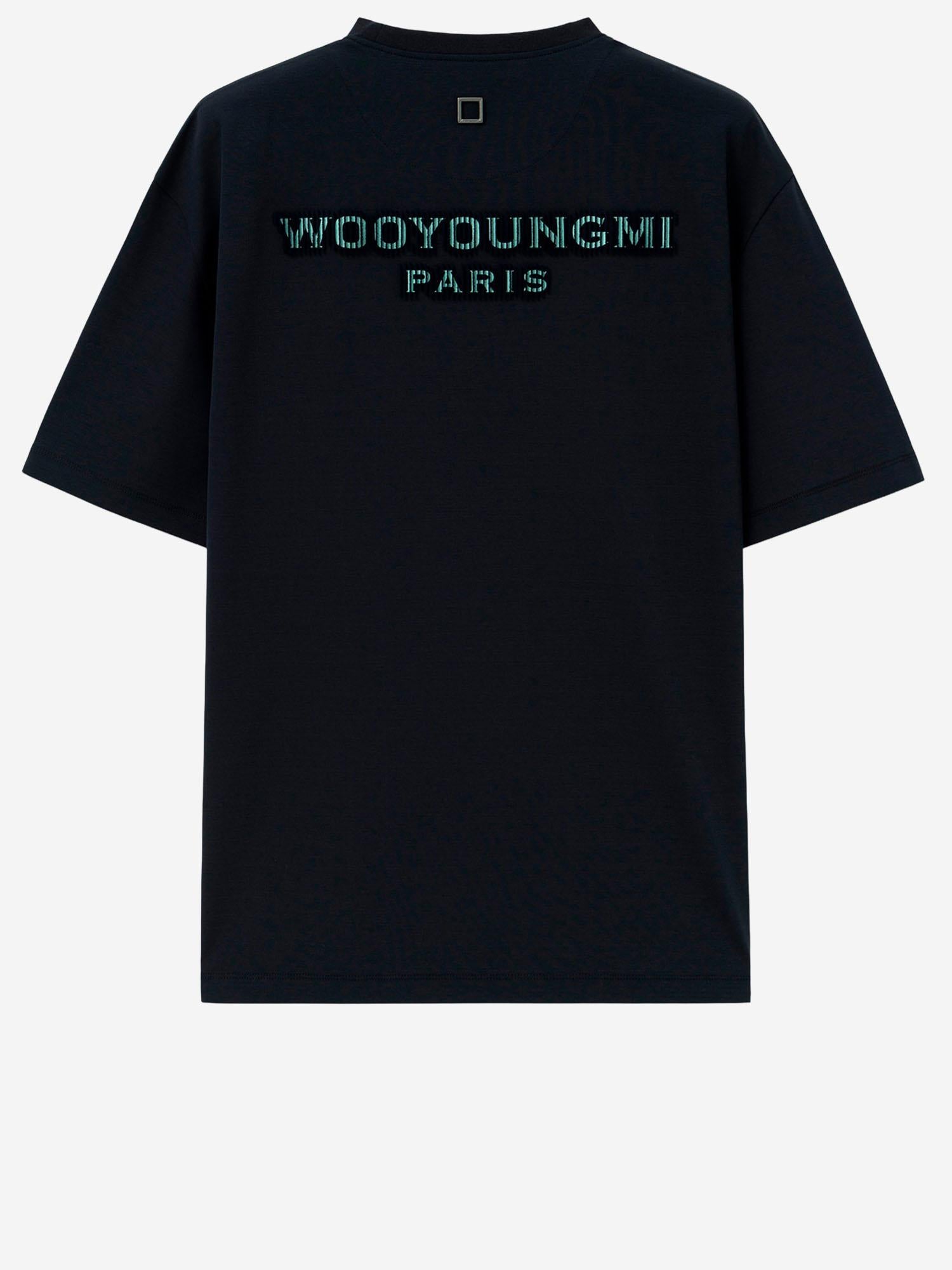 T-SHIRT IN COTONE CON LOGO W261TS09 704N WOOYOUNGMI 